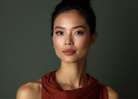 Elegant studio portrait of a woman